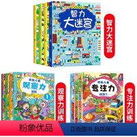 [全12册]大迷宫+专注力观察力训练 [正版]迷宫书全4册儿童迷宫益智专注力训练书3-4岁走迷宫绘本大冒险书 5-6岁幼
