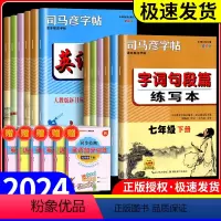 语文练写本 七年级下 [正版]2024版司马彦字帖字词句段篇练写本七八九年级下册人教版同步描临版练字帖司马彦字体护眼纸大