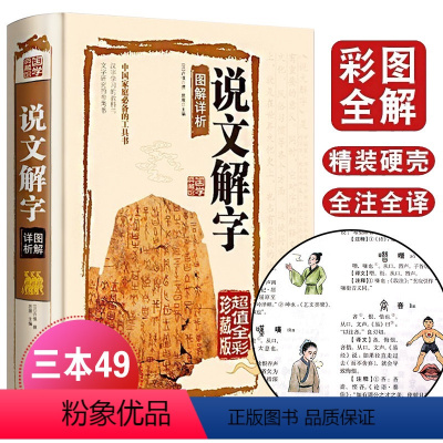 [正版]国学典藏馆 说文解字图解详析 许慎 彩图珍藏版 中国文化语言工具书语言文字 国学经典书籍教科书文白对照 文言文