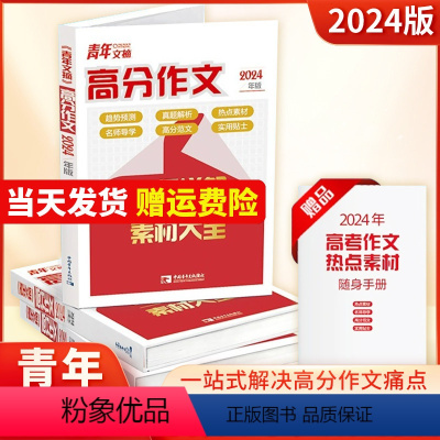 青年文摘 高分作文 高中通用 [正版]2024新版 青年文摘高分作文名师详解与素材大全 高一二三素材满分作文经典版作文高