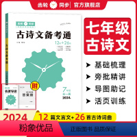 古诗文备考通 七年级/初中一年级 [正版]2024新版七年级古诗文备考通初中古诗文全解一本通齿轮同步全国版初一七年级古诗