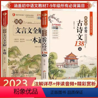 全2册 初中文言文全解一本通+初中生必背古诗文138篇 初中通用 [正版]2023新版 初中文言文全解一本通+初中生必背