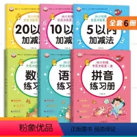套装全6册 [正版]幼小衔接学前冲刺第一课全6册拼音学前班单韵母声母复韵母整体认读音节 数学10-20以内加减法天天练学