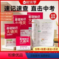 [全4册]中考会考搭配 [正版]时光学基础知识大通关初中生物地理历史道德与法治中考会考小四门知识点汇总速查速记背记手册基