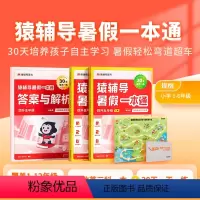 [暑假一本通]语数英三科一本 幼小衔接 [正版]猿辅导暑假一本通(1-5年级+小升初)语数英三科一本小学生暑假作业一二三