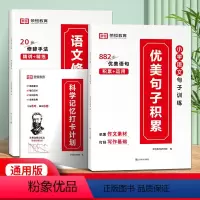 全套3册[优美句子+修辞手法+打卡计划] 小学通用 [正版]小学语文句子训练优美句子积累大全词语修辞手法打卡计划本专项三