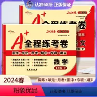 [正版]2本2024新版春 A+全程练考卷一年级下册语文人教版数学北师大版 小学1年级试卷 周练+单元+月考+期中+专