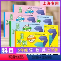 语数英(共3册) 五年级上 [正版]新版期终冲刺百分百 五年级下语文数学英语N版5年级第二学期华东师范大学出版社沪教版期