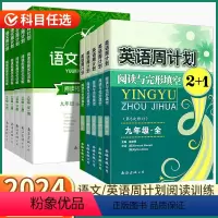 [英语 周计划] 九年级/初中三年级 [正版]2024新版语文周计划初中七八九年级上册下册人教版英语阅读与完形填空初中生