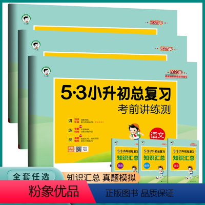 3本]小升初总复习[语/数/英] 小学通用 [正版]2023新版53小升初总复习考前讲练测试卷语文数学英语小学升初中复习