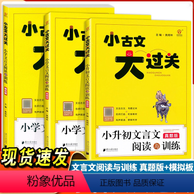 [小升初 文言文阅读与训练] 小学通用 [正版]2024新版 小古文大过关小升初文言文阅读与训练真题版 小学一年级二年级