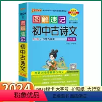 初中古诗文 初中通用 [正版]2024新版 PASS图解速记初中古诗文人教版 七八九年级语文知识点总复习初一初二初三复习