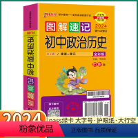 初中政治历史 初中通用 [正版]2024新版 PASS图解速记初中政治历史合订本人教版 七八九年级知识点总复习初一初二初