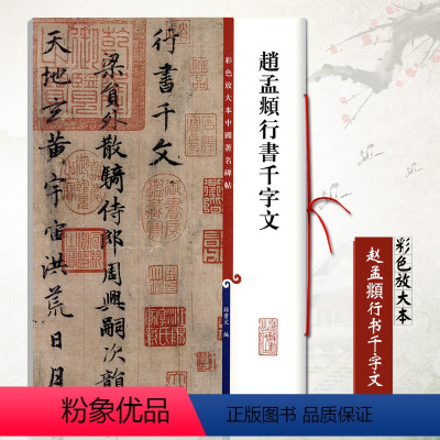 [正版]赵孟頫行书千字文彩色放大本中国碑帖孙宝文繁体旁注赵体行书毛笔书法成人学生临摹帖字帖练习技法上海辞书出版社