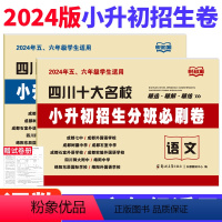 [正版]四川十大名校小升初招生分班必刷卷语文数学试卷 2024年绵阳成都市小学五六年级冲刺名校入学分班考试真题试卷子小