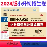 [正版]四川十大名校小升初招生分班必刷卷语文数学试卷 2024年绵阳成都市小学五六年级冲刺名校入学分班考试真题试卷子小