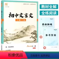 文言文全解全练 八年级/初中二年级 [正版]初中文言文全解全练一本通人教版RJ八年级课内外文言文阅读练习全解全析初二语文