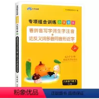 [人教版]六年级下册 六年级下 [正版]六年级下册语文专项组合训练人教版看拼音写词语生字注音组词造句反义词近义词多音字同