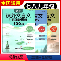 课外文言文主题阅读 套装3册 初中通用 [正版]初中课外文言文主题阅读训练100篇789七八九年级中考经典文章全文翻译丰