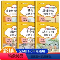 全套6本 小学通用 [正版]词语积累大全训练手册全套小学生一二四三五六年级小学语文专项人教版叠词量词重叠词近反义词成语多