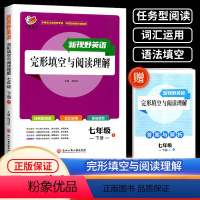 完形填空与阅读理解[英语] 九年级 [正版]新视野英语完形填空与阅读理解七年级下册人教版R初一下册7下任务型阅读词汇运用