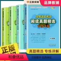 [全4册]语文阅读真题 3-6年级 小学通用 [正版]小学语文考试阅读真题精选专练详解三四五六年级上册下册全套语文阅读理