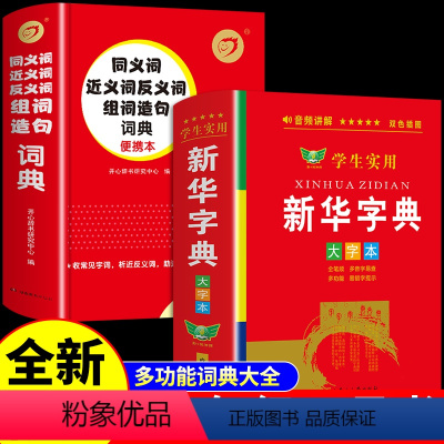 [正版]全套2册 学生实用字典大字版带音频 全笔顺写字组词规范字典多音字小学生小学初中工具书儿童版多功能成语词典人教版