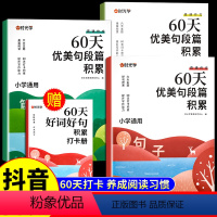 ❤️[60天优美句段篇积累]共4册 小学通用 [正版]每日晨读优美句子积累大全字帖抄写练字语文小学生每日一练句式强化