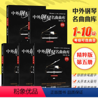 [正版]全套5册 中外钢琴名曲曲库 全国钢琴业余考级1-10级中外曲目 梁祝梅花三弄肖邦夜曲圆舞曲 全国钢琴考级作品集