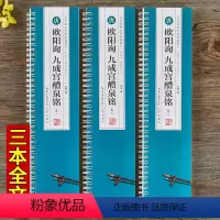 欧阳询九成宫碑书法字卡一 二 三 [正版]共3本 唐欧阳询九成宫碑一二三 放大版全文高清修复米字格原帖对照简体旁注名家碑