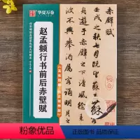 [正版]赵孟頫行书前后赤壁赋 原碑高清放大例字讲解毛笔字练习 传世碑帖高清原色放大对照本 赵体行书毛笔字帖初学者入门字