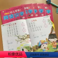 [正版]幼儿园阅读与识字全套6册宝宝看图认字书写字练习册2-3-4-5-6岁儿童读儿歌唐诗学认字学龄前宝书籍 婴儿早