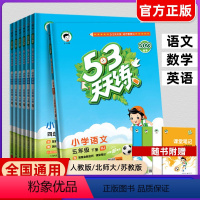 [3本]语文+数学+英语(人教) 五年级下 [正版]2024春版53天天练五年级上册下册语文数学英语同步训练人教版苏教小