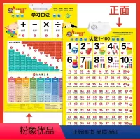 [双面有声]学习口诀认数1-100 [正版]小海豚启蒙挂图双面有声版汽车标志交通工具启蒙教育识字识图趣味教学工具书挂图幼