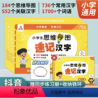 小学生思维导图速记汉字手卡 小学通用 [正版]思维导图速记汉字贝丁兔小学生速记汉字思维导图汉字卡片人教版识字认字一二年级