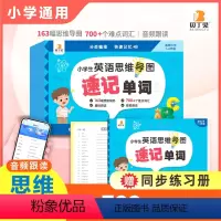 ♥♥♥小学生思维导图速记单词♥♥♥ 小学通用 [正版]贝丁兔小学生思维导图英语速记单词手卡小学英语单词速记卡 背单词记忆