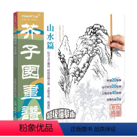 [正版]芥子园画谱 山水篇 传统中国画 描摹本 芥子园画传 国画临摹画册白描山水画 国画基础教程入门书 绘画书籍手绘入