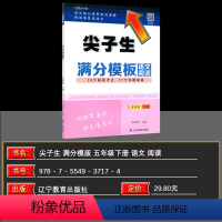 语文 五年级下 [正版]2024新版尖子生满分模板语文阅读小学五年级下册人教版小学生5五年级下册语文阅读理解答题模板技巧