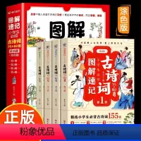 [全4册]图解速记小学生必背古诗词75+80首 小学通用 [正版]图解速记小学生必背古诗词75十80首全4册人教版文言文