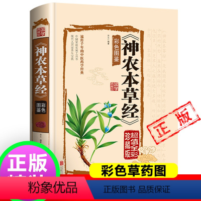 [正版]神农本草经+彩色草药图珍藏彩图鉴中国医学巨著中医基础理论中药学中草药图谱大全书药物医学书籍处方中药养生书籍神龙