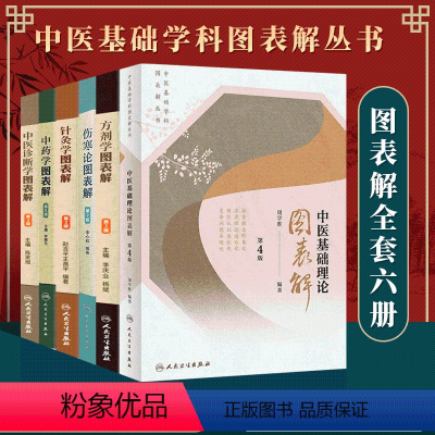 [正版]全6册 中医基础学科图表解丛书 第2版 方剂学+伤寒论+针灸学+中医诊断学+中药学+中医基础理论图表解 中医学