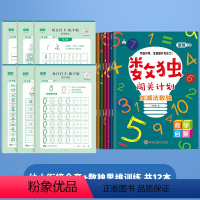 幼小衔接全套6本+数独思维训练全套6本 [正版]儿童数字描红本幼儿园点阵控笔训练练字帖幼儿学前班拼音写字帖幼小衔接每日打