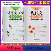 [2册]现代文+文言文 7年级 七年级/初中一年级 [正版]周计划初中数学计算题几何代数综合题语文现代文阅读高效训练10