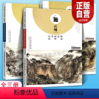 [正版]大8开三册 施云翔山水画集范图青绿篇浅绛篇水墨篇 中国画教学画稿青绿山水水墨画绘画技法入门进阶临摹画集书籍天津