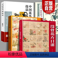 [正版]全套4册没骨花卉日课+没骨蔬果日课+中国花鸟画技法+陆抑非课徒稿没骨花鸟没骨画工笔画恽寿平国画基础入门教程临摹