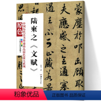 [正版] 陆柬之《文赋》书法字画 陆柬之文赋(全彩色高清珍藏本)/中国历代法书墨迹珍品原色放大系列图书籍 湖南美术