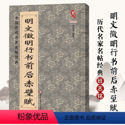 [正版]明文徵明行书前后赤壁赋完整版全文简体旁注中国历代名家名帖经典文征明行书行草毛笔临摹字帖范本黑龙江美术出版社