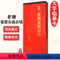 [正版]北魏张黑女墓志铭传世碑帖大字临摹卡北魏张玄楷书简体旁注原色原帖放大字卡毛笔书法字帖成人学生临摹范本安徽美术