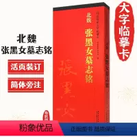 [正版]北魏张黑女墓志铭传世碑帖大字临摹卡北魏张玄楷书简体旁注原色原帖放大字卡毛笔书法字帖成人学生临摹范本安徽美术