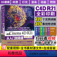 [正版]2022中文版Cinema 4D R21从入门到精通(微课视频 全彩版)c4d动画人物模型建模模型 ps平面